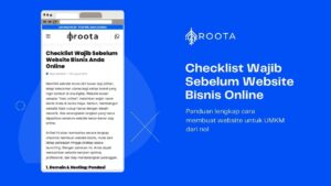 checklist membuat website bisnis